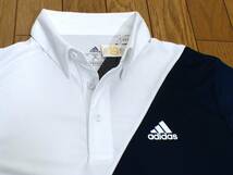 (物15) 定価8,789円　新品　アディダス　ゴルフ　ポロシャツ　HT7354　白紺　メンズM_画像2
