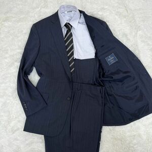  rare XXL 44REG!! Brooks Brothers [BROOKS BROTHERS ×BROOKS COOL] setup men's suit navy stripe business 