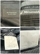 バーバリーブラックレーベル BURBERRY BLACK LABEL スーツ【 圧巻の3ピース】 チャコールグレー 38R M相当　ストライプ ジャケット 通年 _画像10