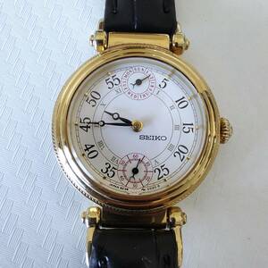 ◆セイコー　NOUVEAU　クオーツ腕時計　女性用　金色　[8E38-0020]　1985年