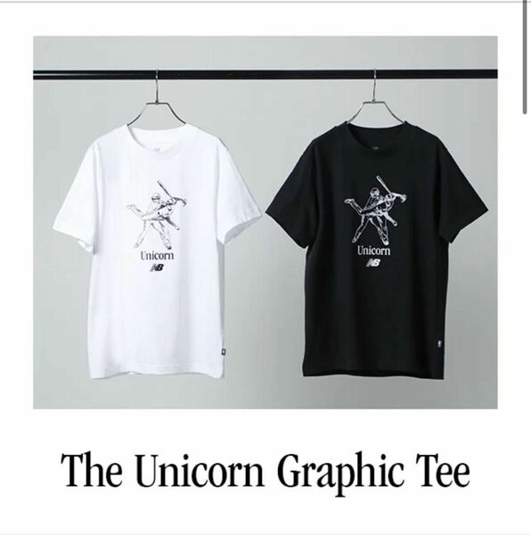 【限定品】ニューバランス 大谷翔平 Unicorn グラフィックショートスリーブ Tシャツ ブラック＆ホワイト セット サイズL