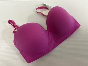 ［1円スタート］ P52／新品／SEVENDAYS LINGERIE ズレナイストラップレス二分の一ブラジャー／D75／PK／70000Q