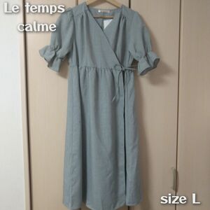 Le temps calme カシュクールワンピ(L)