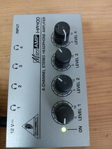 ☆ 通電確認済 ☆ ４チャンネル ステレオヘッドホンアンプ HA400 BEHRINGER ベリンガー 音響_画像5