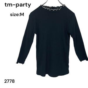 tm-party ニット　シャツ　Ｍ　トップス　黒　長袖　おしゃれ　かわいい