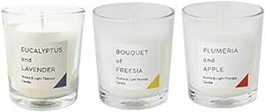  turtle yama candle .. candle 3 piece set ( set 6) [ eucalyptus & lavender * bouquet ob freesia * plumeria 