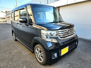 ■車検令和7年4月まで■NBOXカスタム/左パワースライドドア/衝突軽減CTBA/フルセグTV/ナビ/CD/DVD/Bluetooth/機関良好/タイミングチェーン