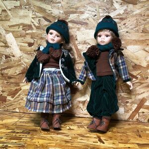ビスクドール 人形 女の子 男の子 セット レトロ アンティークドール コレクション 西洋人形 刻印等無し　