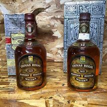 未開栓　シーバスリーガル 12年　CHIVAS REGAL スコッチ ウイスキー 2本セット　760ml 古酒　洋酒 12 years old 汚れあり_画像1