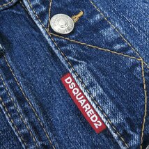 美品 DSQUARED2 ディースクエアード S71AM0873 クラッシュ加工 ジージャン デニムジャケット インディゴブルー 46 イタリア製 正規品_画像5