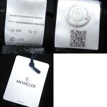 未使用品 MONCLER モンクレール 23SS FELPA CON ZIP コットン フード入り ロゴワッペン ブルゾン ジップジャケット ブラック S 正規品_画像10