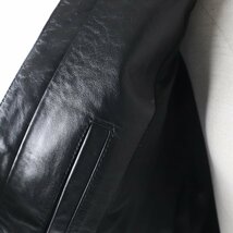 極美品 MARTIN MARGIELA マルタンマルジェラ S52AM0146 MM6 レザー ハの字ZIP シングルライダースジャケット 黒 40 伊製 正規品 レディース_画像5