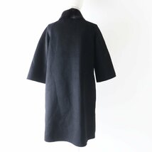 美品 Christian Dior クリスチャンディオール 2A20822G1015 カシミヤ100％ 襟ミンク 半袖コート ブラック 38 イタリア製 正規品 レディース_画像4