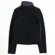 極美品 MONCLER GRENOBLE モンクレールグルノーブル 2018年製 MAGLIONE ニット切替 ロゴワッペン ダウンジャケット 黒 S 正規品 メンズ_画像4