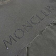 【ドンドン見直し】良品 モンクレール 2018年製 MAGLIA ロゴプリント/ロゴパッチ付き クルーネック スウェット グレー L 正規品 メンズ_画像4