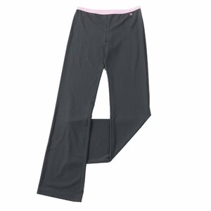 美品 CHANEL シャネル 03P P20890 ココマーク付 バイカラー ロング丈 レギンスパンツ／パンツ チャコールグレー ピンク 36 仏製 レディース