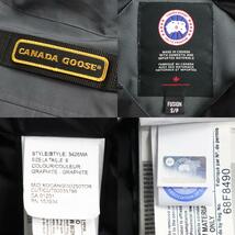 良品 カナダグース 3426MA CHATEAU シャトー ロゴワッペン付 フーデッド WZIP ダウンジャケット グレー S カナダ製 正規品 メンズ_画像9