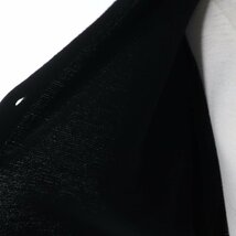 極美品 HERMES エルメス ウール マルジェラ期 付け襟シルク100％ 長袖 ニット カーディガン ブラック S イタリア製 正規品 レディース_画像5