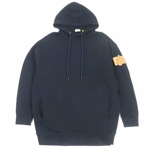 未使用品 モンクレール ジーニアス 1 JWアンダーソン 2021年製 HOODIE ロゴワッペン プルオーバー フーディー パーカー ネイビー L 正規品