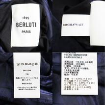 未使用品 BERLUTI ベルルッティ 2018年製 カリグラフィ リバーシブル ロゴレザーパッチ ブルゾン ブラック パープル系 48 伊製 正規品_画像9