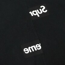 美品 コムデギャルソン シュプリーム 18AW Split Box Logo Tee スプリットボックスロゴ クルーネック 半袖Ｔシャツ ブラック S 正規品_画像4