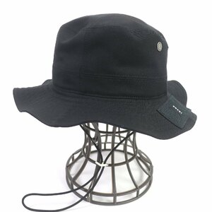 極美品 DIOR ディオール オム sacai 21AW 213C902A4451 Outdoor Hat Cotton Faille サファリハット 帽子 ブラック M イタリア製 正規品