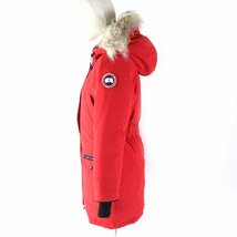 美品 カナダグース 6660LA TRILLIUM PARKA トリリウムパーカー ファー・フード・ロゴパッチ付 ダウンコート レッド S 正規品 レディース_画像2