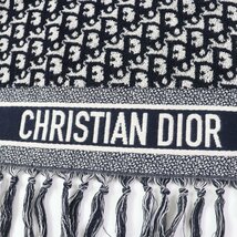 美品 Christian Dior クリスチャンディオール 14CDO370I901 オブリーク パイル生地 ポンチョ ネイビー U イタリア製 レディース_画像5