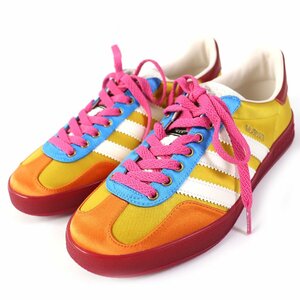 未使用品 GUCCI adidas グッチ アディダス 707867 Gazelle ガゼル ローカットスニーカー マルチカラー 23.5 箱・保存袋付 伊製 レディース