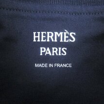 未使用品 HERMES エルメス 21AW シェーヌダンクル ワッペン ポケットTシャツ 半袖Ｔシャツ ネイビー 34 フランス製 正規品 レディース_画像6