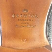 未使用品▼CARMINA カルミナ リザード Uチップ レザーシューズ ローファー ブラック 5.5 保存袋付き スペイン製 メンズ_画像9