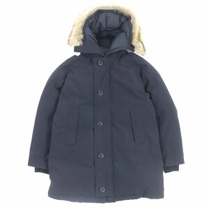 美品□MONCLER モンクレール AURELIEN ダブルジップ ファーフーデッド ダウンジャケット/コート パフィージャケット ネイビー 1 メンズ