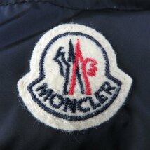 極美品☆MONCLER モンクレール FLAMMETTE フラメッテ ロゴワッペン・フード付 ダウンコート ネイビー 0 国内正規品 レディース_画像6