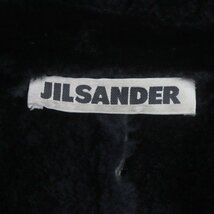 良品▼JIL SANDER ジルサンダー ヴィンテージ ムートンコート ブラック 36 イタリア製 正規品 レディース シンプル◎_画像7