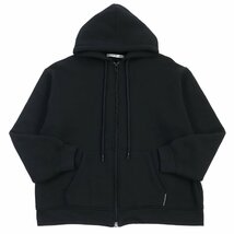 【ドンドン見直し】美品○アレキサンダーワン ロゴパッチ付き オーバーサイズ ジップアップ パーカー ブラック M 正規品 メンズ_画像1