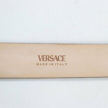 極美品●VERSACE ヴェルサーチ メデューサバックル レザーベルト ブラック ゴールド 85/34 保存袋付き イタリア製 メンズ_画像10