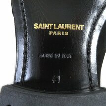 極美品□SAINT LAURENT PARIS サンローランパリ スウェードレザー ベルト付き ジョッパ―ブーツ アンクルブーツ ブラック 41 イタリア製_画像9