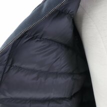 未使用品☆MONCLER モンクレール MAGLIONE ナイロン ウール ロゴワッペン付 ニット切替 ダウンコート グレー S レディース_画像5