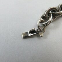 美品●CHROME HEARTS クロムハーツ ペーパーチェーン SV925 K14 ブレスレット アクセサリー シルバー 7インチ 重量13.8g メンズ レディース_画像7