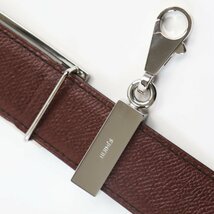 良品●HERMES エルメス ヴィンテージ レザー シルバー金具 マルジェラ期 ベルト ブラック ブラウン 85 □D刻印 フランス製 メンズ_画像8