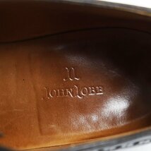 良品●John Lobb ジョンロブ WESTMINSTER 7000ラスト ウイングチップ レザーシューズ 茶 6EE 純正シューツリー付_画像6