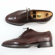 良品●John Lobb ジョンロブ WESTMINSTER 7000ラスト ウイングチップ レザーシューズ 茶 6EE 純正シューツリー付_画像3