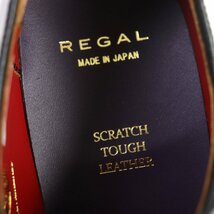 未使用品▼REGAL リーガル JALオリジナル ストレートチップ レースアップ レザーシューズ ブラック 26.5 箱付き 日本製 メンズ_画像7