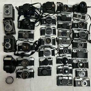 フィルムカメラ 二眼レフカメラなど34台大量まとめ RICOHFLEX Ⅶ PRIMOFLEX minolta NIKONOS PENTAX KONICA OLYMPUS Canon YASHICAの画像1