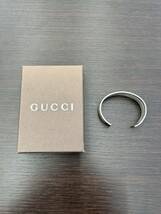 #4045A【アクセサリー】GUCCI グッチ シルバー925 バングル 20g _画像1