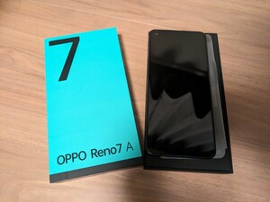 【新品同様】oppo reno 7a スターリーブラック SIMフリー ブラック おサイフケータイ 顔認証 指紋認証 