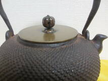 鉄瓶　霧紋　古銅蓋　茶道具　時代物　_画像3
