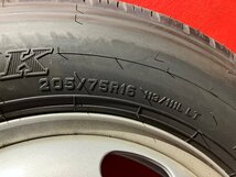 【個人宅配送不可】新車外し品 205/75R16 16×5.5J 116.5-8TC 5H 2022～2023年製 エルフ等 タイヤ＆ホイール6本SET【47139888】_画像3