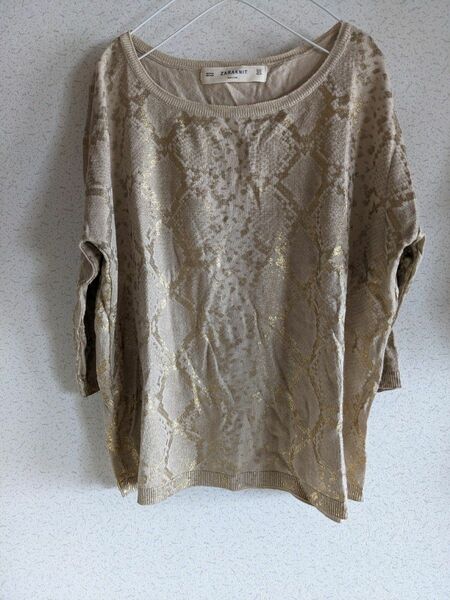 ZARA KNIT カットソー ７分袖 ゆったり M