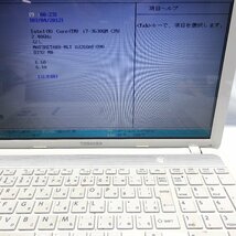 【ジャンク】東芝 DynaBook T552/58GW Core i7-3630QM 2.4GHz/8GB/HDD無/Blu-ray/15インチ/AC無【栃木出荷】_画像3